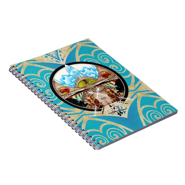 Tiki Village Spiral Notebook (Right Side)