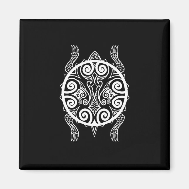 Tiki Warrior Turtle Tattoo Magnet (Front)