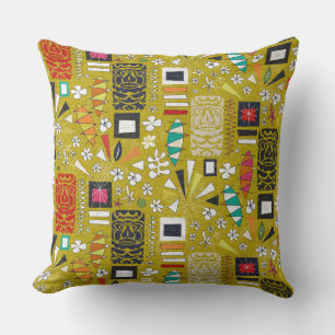 tiki yellow cushion