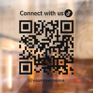 Tiktok Connect With Us Qr Code Modern Minimalist