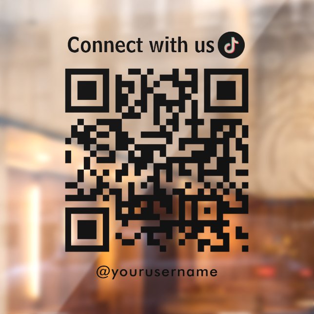 Tiktok Connect With Us Qr Code Modern Minimalist (Sheet 2)