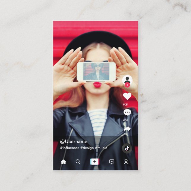 TikTok Influencer Namecard (Front)