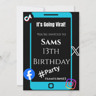 “TikTok Trend Party Invitations – Fun & Viral