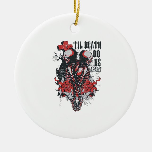 Til Death Do Us Apart Ceramic Tree Decoration (Front)