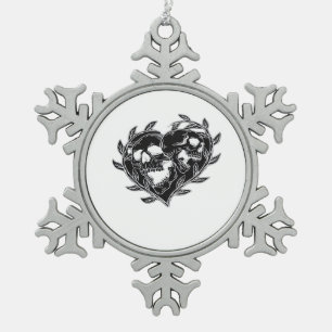 Til Death Do Us Classic Snowflake Pewter Christmas Ornament
