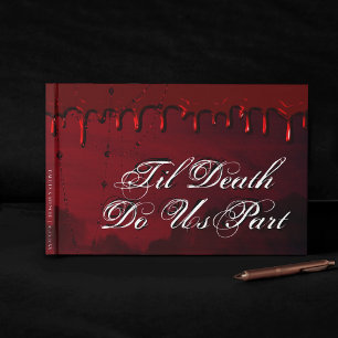 Til Death Do Us Part   Black and Red Photo Booth T Guest Book