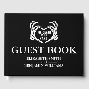 Til Death Do Us Part Black Gothic Wedding Guest Book
