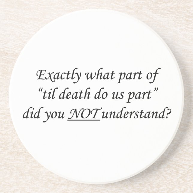 Til Death Do Us Part Coaster (Front)