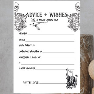 Til Death Do Us Part   Couple Advice Card   B+W