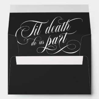 Til Death Do Us Part Elegant Goth Wedding Envelope