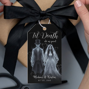Til Death Do Us Part Ghost Gothic Wedding Gift Tags