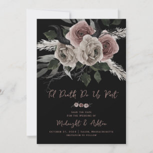 Til Death Do Us Part Gothic Elegant Roses  Save The Date