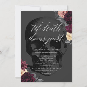 Til Death Do Us Part Gothic Floral Wedding Invitat Invitation