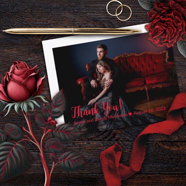 Til Death Do Us Part Gothic Thank You Postcard (Creator Uploaded)