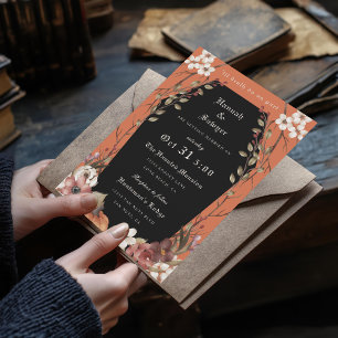 'Til Death Do Us Part Halloween Wedding Invitation