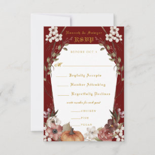 'Til Death Do Us Part Halloween Wedding RSVP Card