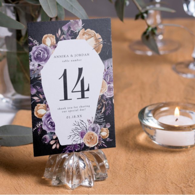 'Til Death Do Us Part | Halloween Wedding Table Number (Creator Uploaded)