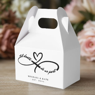 Til Death Do Us Part Infinity Symbol Heart Wedding Favour Box