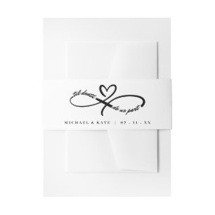 Til Death Do Us Part Infinity Symbol Heart Wedding Invitation Belly Band