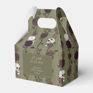 ’Til Death Do Us Part Olive Green Gothic Wedding Favour Box