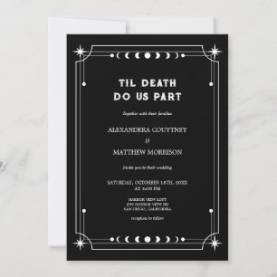 Til Death Do Us Part Photo Halloween Wedding Invitation
