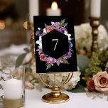 'Til Death Do Us Part Purple & Black Table Number<br><div class="desc">This gorgeous collection features a skull and snake with purple floral elements.</div>