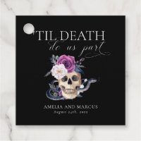 'Til Death Do Us Part Purple & Black Wedding Invit