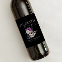 'Til Death Do Us Part Purple & Black Wedding Invit