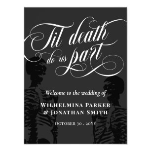 Til Death Do Us Part Skeleton Goth Welcome Photo Print