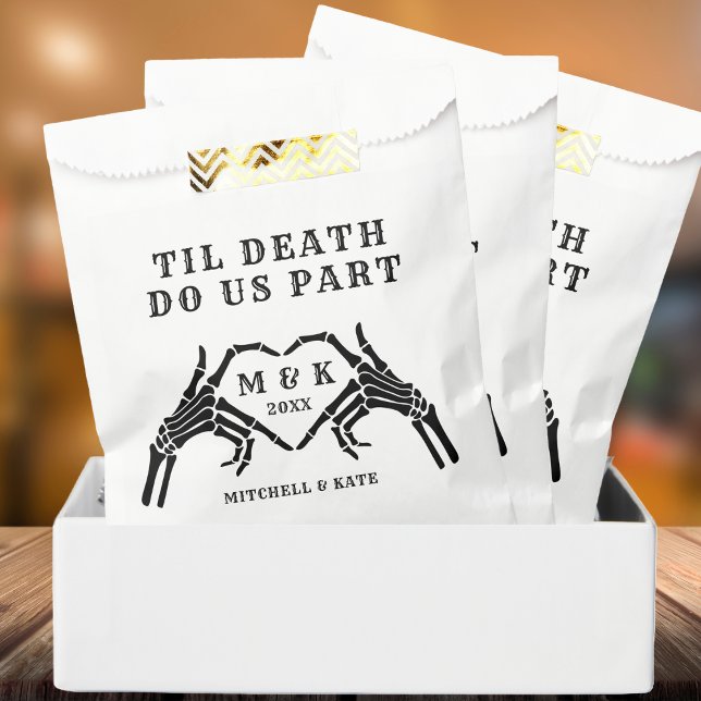 Til Death Do Us Part Skeleton Heart Hand Wedding Favour Bags (Til Death Do Us Part Skeleton Heart Hand Wedding Favor Bag
)