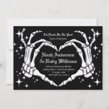 Til Death Do Us Part Skeleton Heart Hand Wedding