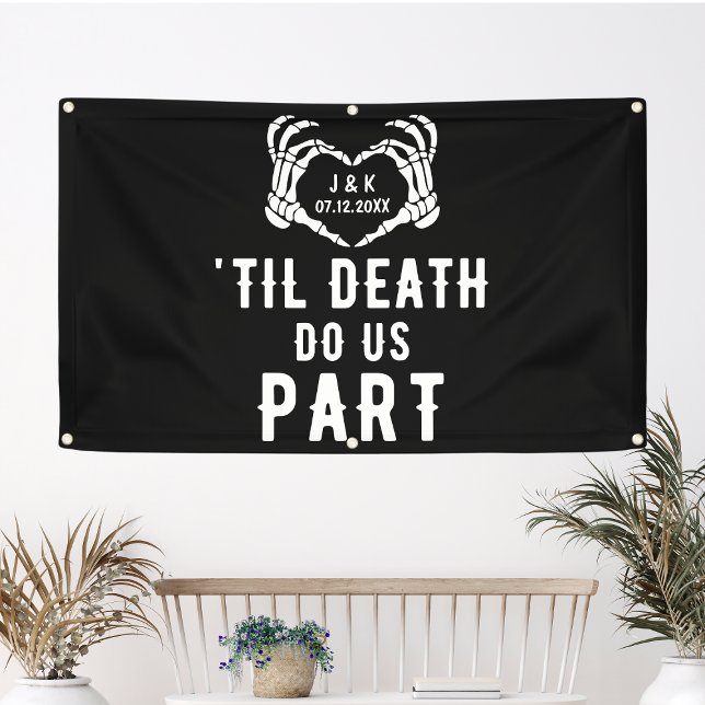 Til Death Do Us Part Skeleton Wedding Personalised Banner (Til Death Do Us Part Skeleton Wedding Personalized Banner
)
