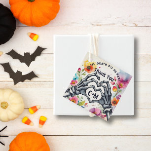 Til Death Do Us Part Skeletons Gothic Wedding Favour Tags