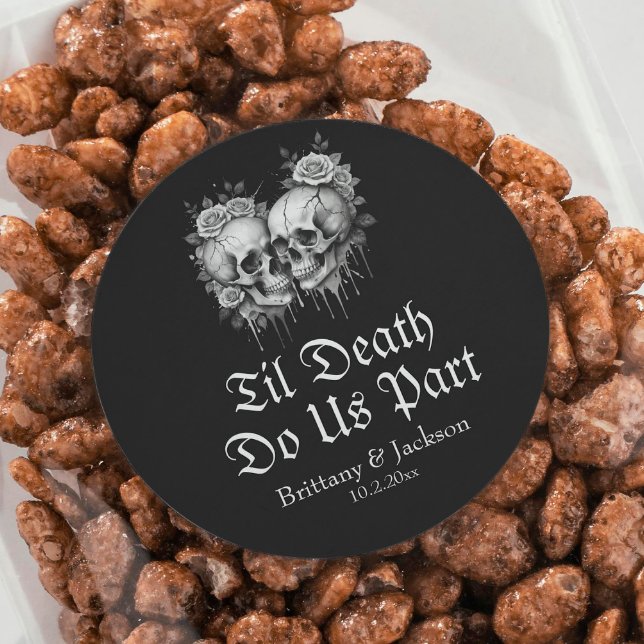 Til Death Do Us Part Wedding  Classic Round Sticker (Creator Uploaded)