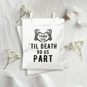 Til Death Do Us Part Wedding Thank You Favour Bags