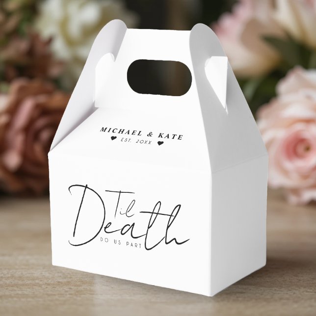 Til Death Do Us Part White Wedding Favour Box (Til Death Do Us Part White Wedding Favor Boxes
)