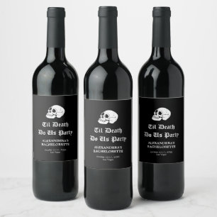 Til Death Do Us Party Bachelorette Wine Label