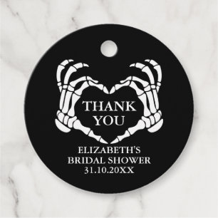 Til Death Do Us Party Bridal Shower Thank You Favour Tags