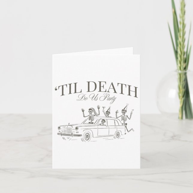 Til Death Do Us Party Halloween Chelorette Matchin Card (Front)
