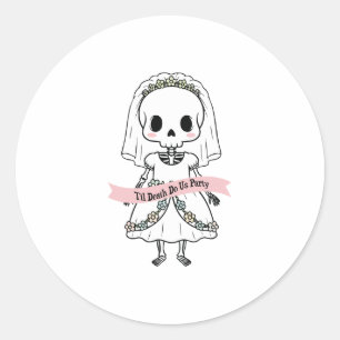 Til Death Do Us Party Halloween Classic Round Sticker