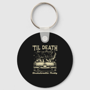 Til Death Do Us Party Halloween D Yellow Key Ring