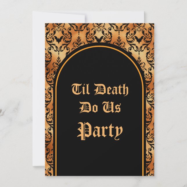 Til Death Do Us Party Halloween Invitation (Front)