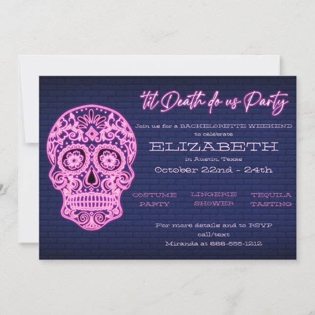 Til Death do us Party Invitation (Front)