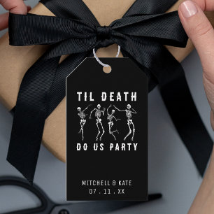 Til Death Do Us Party Skeleton Bachelorette Party Gift Tags