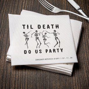 Til Death Do Us Party Skeleton Bachelorette Party Napkin