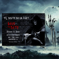 Til Death Gothic Wedding Save The Date