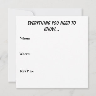 'Til Death Invitation