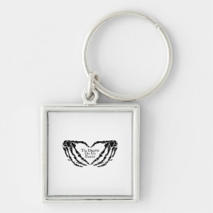 Til Death Skeleton Heart Hands Gothic Mood Key Ring