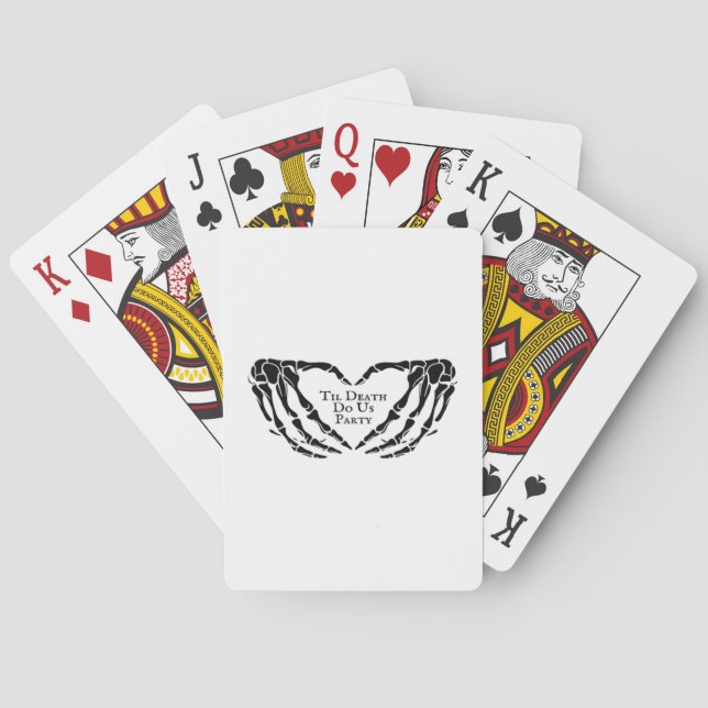 Til Death - Skeleton Heart Hands  Playing Cards (Back)