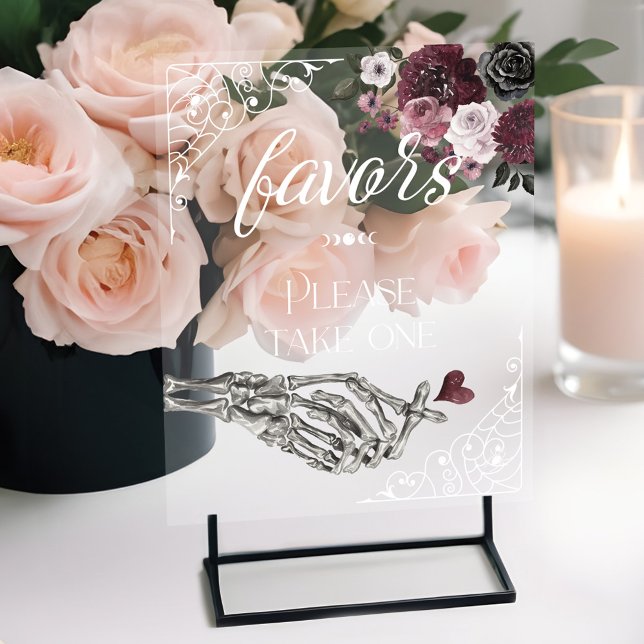 Til Death Watercolor Skeleton Hand Favours Poster (Til Death Watercolor Skeleton Hand Favors Poster)